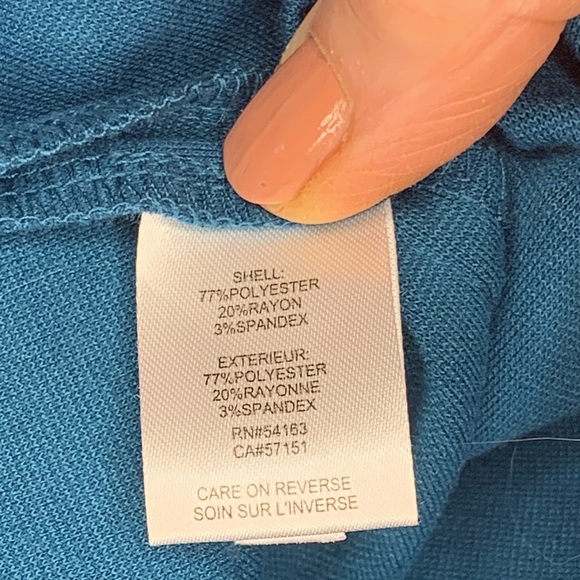 Teal color, flattering décolletage & sleeveless dress. Good condition. Size 10 - Picture 6 of 6